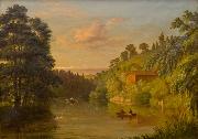 Albert Fitch Bellows Insjolandskap oil painting reproduction